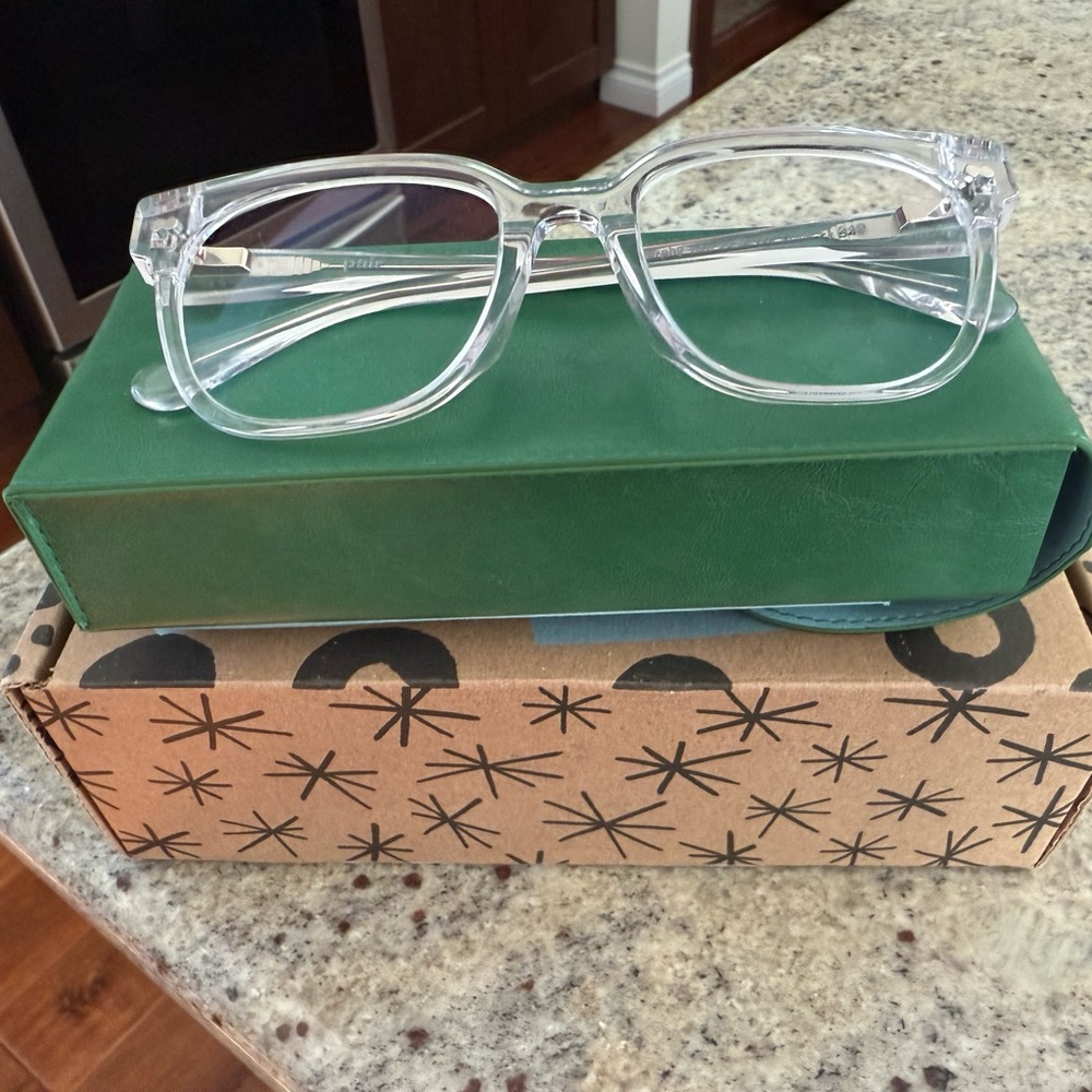 Pair eyewear clear Murphy base glasses, with non prescription lenses. Brand new.